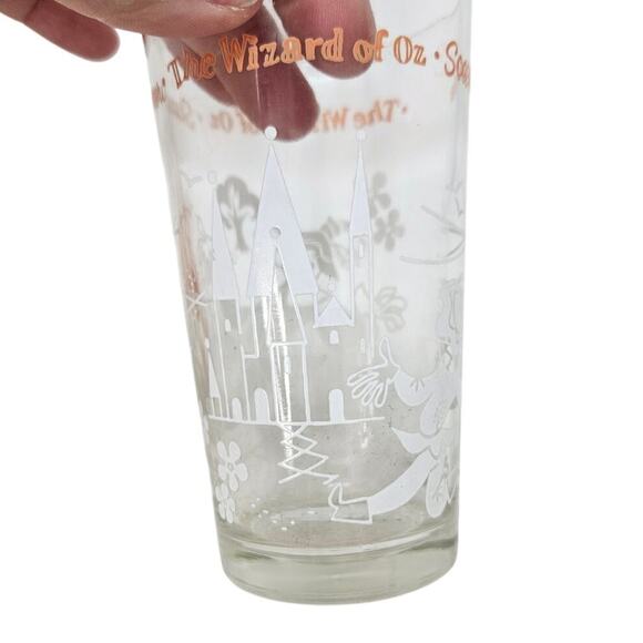 Set of 3 Vintage 50s Wizard of Oz Scarcrow Drinking Juice Glass Retro Kitchen - Picture 2 of 3
